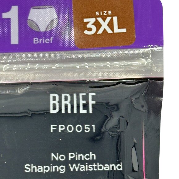 Maidenform Flexees Cool Comfort Briefs 3XL Black Firm Shapewear 2 Packs - Picture 6 of 6